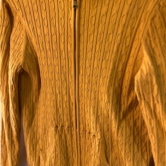 Style & Co Yellow Cable Knit Sweater XL GUC - Picture 3 of 9